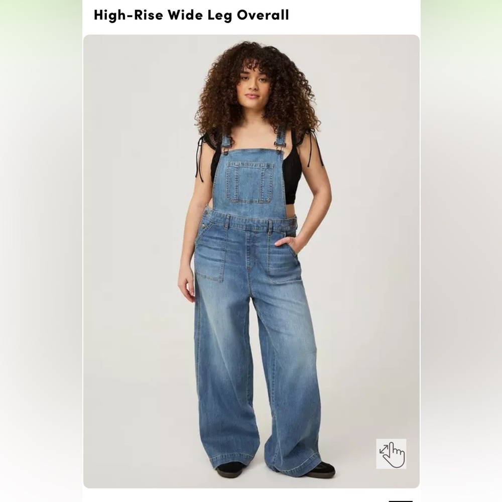 Blue Wide-Leg Denim Overalls with Adjustable Straps